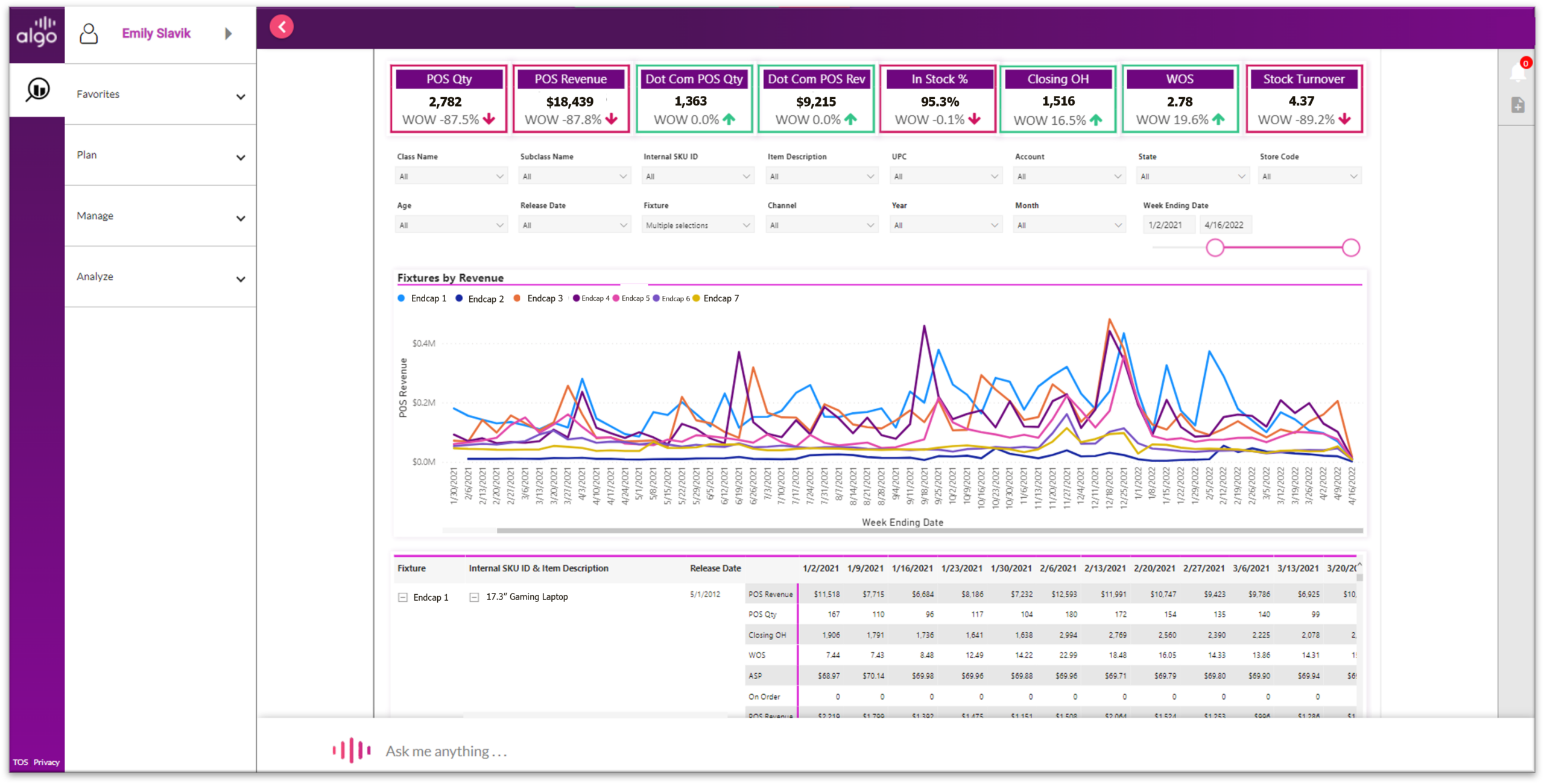 merchandise planning software screenshot